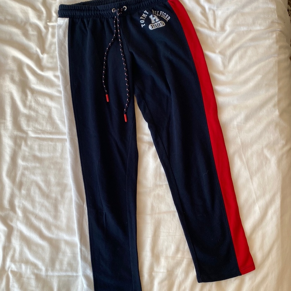 TOMMY HILFIGER MID LENGTH SWEATS | Tapered | Small | Red White Blue | Drawstring